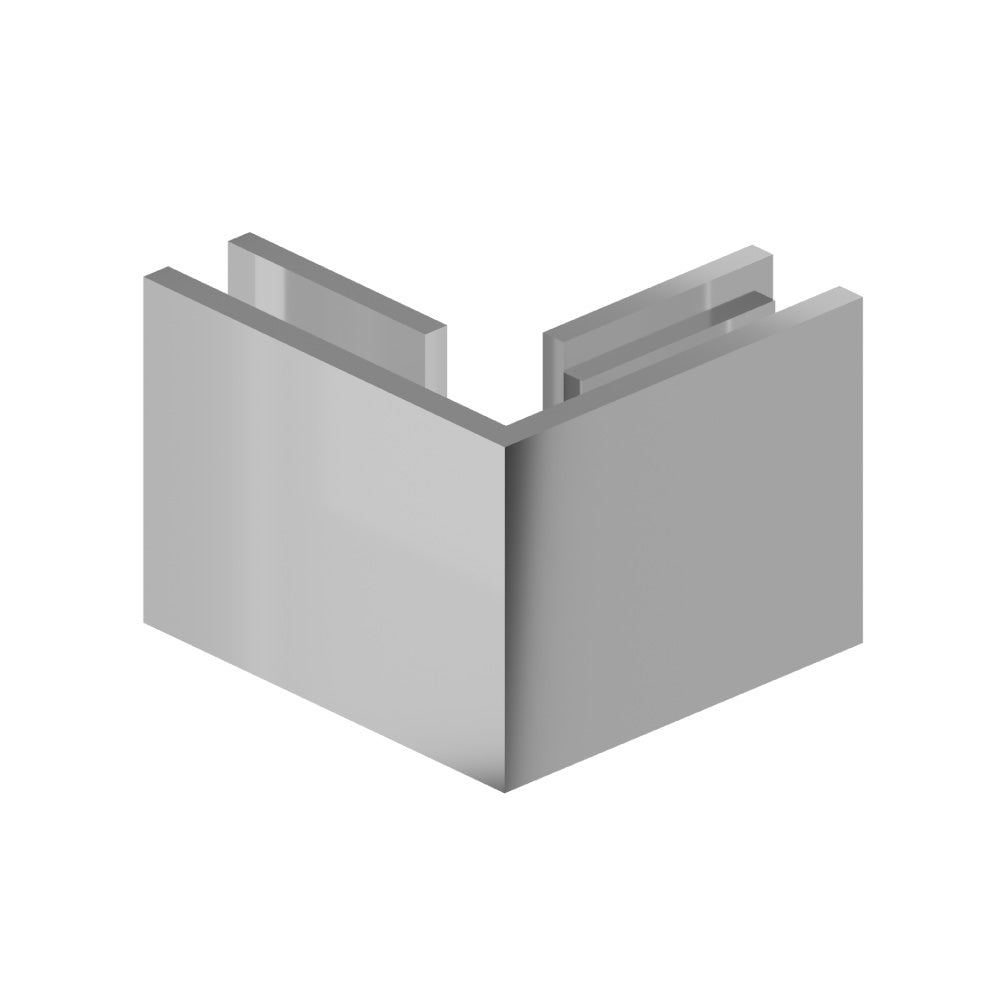 Flusso Faucets 90 Degrees Glass to Glass Fixed Clamp in Chrome Finish