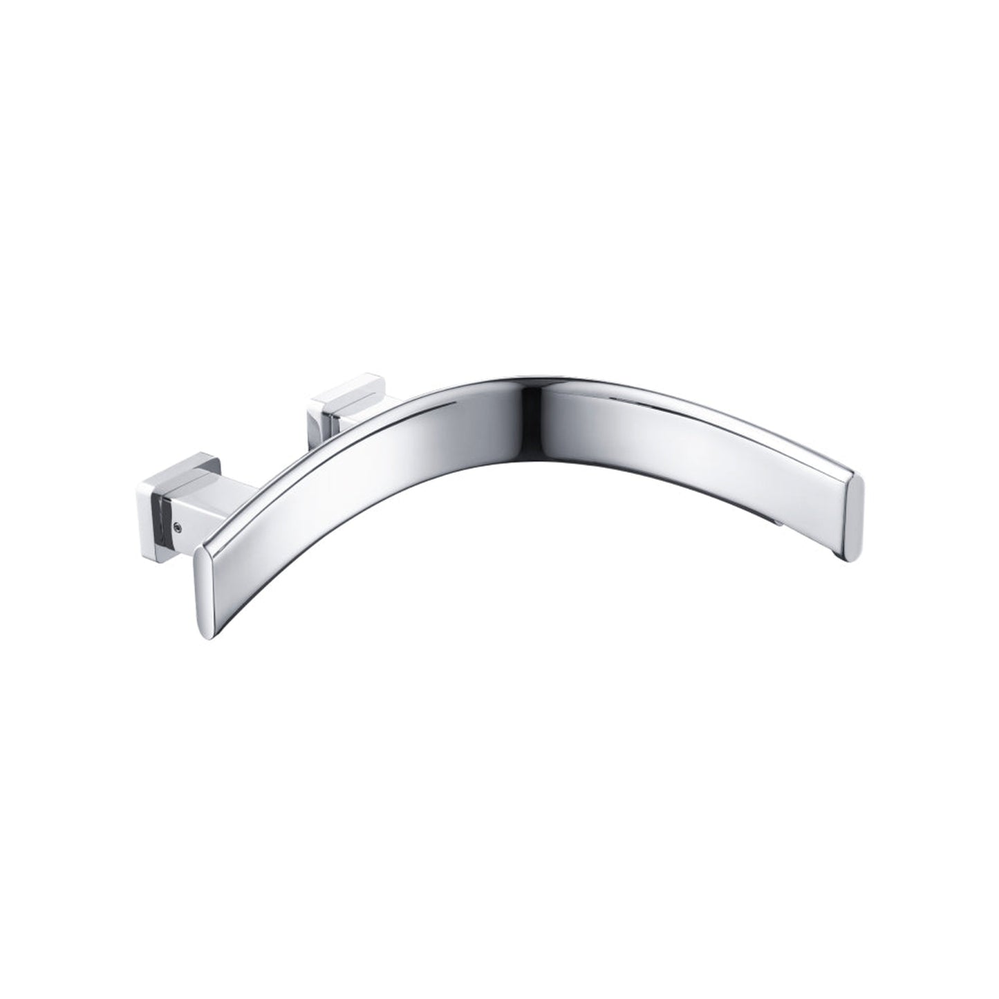 Flusso Faucets Curve Wall Mount Tub Spout, Right Facing Curvature in Chrome