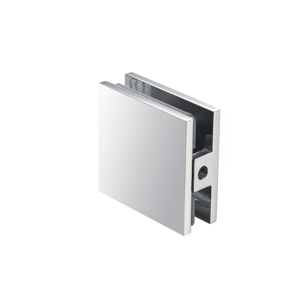 Flusso Faucets Hole In Glass Center Mount Glass Clamp in Chrome Finish