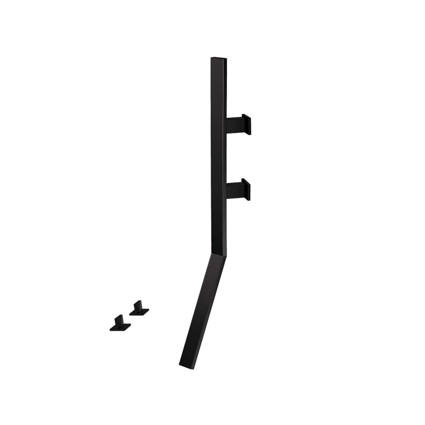 Flusso Faucets Infinity Wall Mount Faucet With Deck Handles in Gloss Black