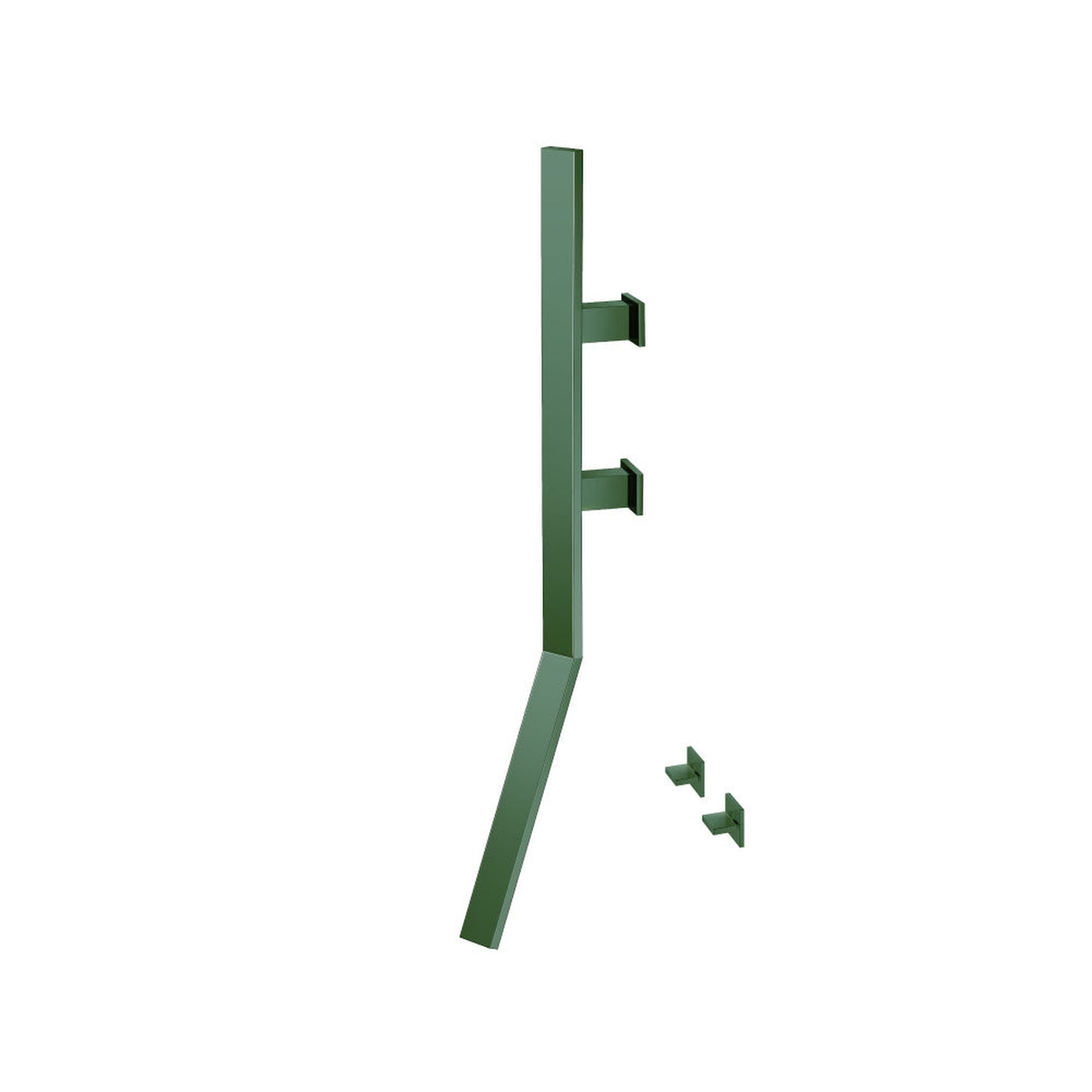 Flusso Faucets Infinity Wall Mount Faucet With Handles in Leaf Green