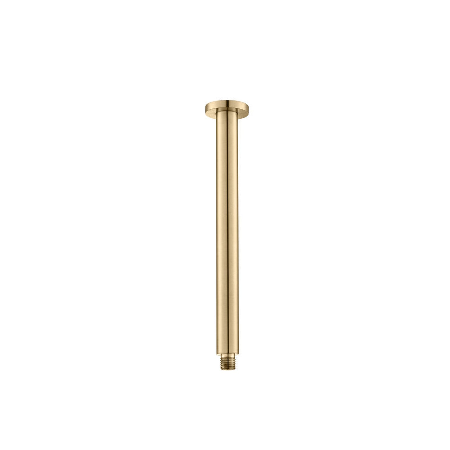 Flusso Faucets Serie 100 12" Brushed Bronze PVD Solid Brass Ceiling-Mounted Shower Arm With Adjustable Sliding Flange