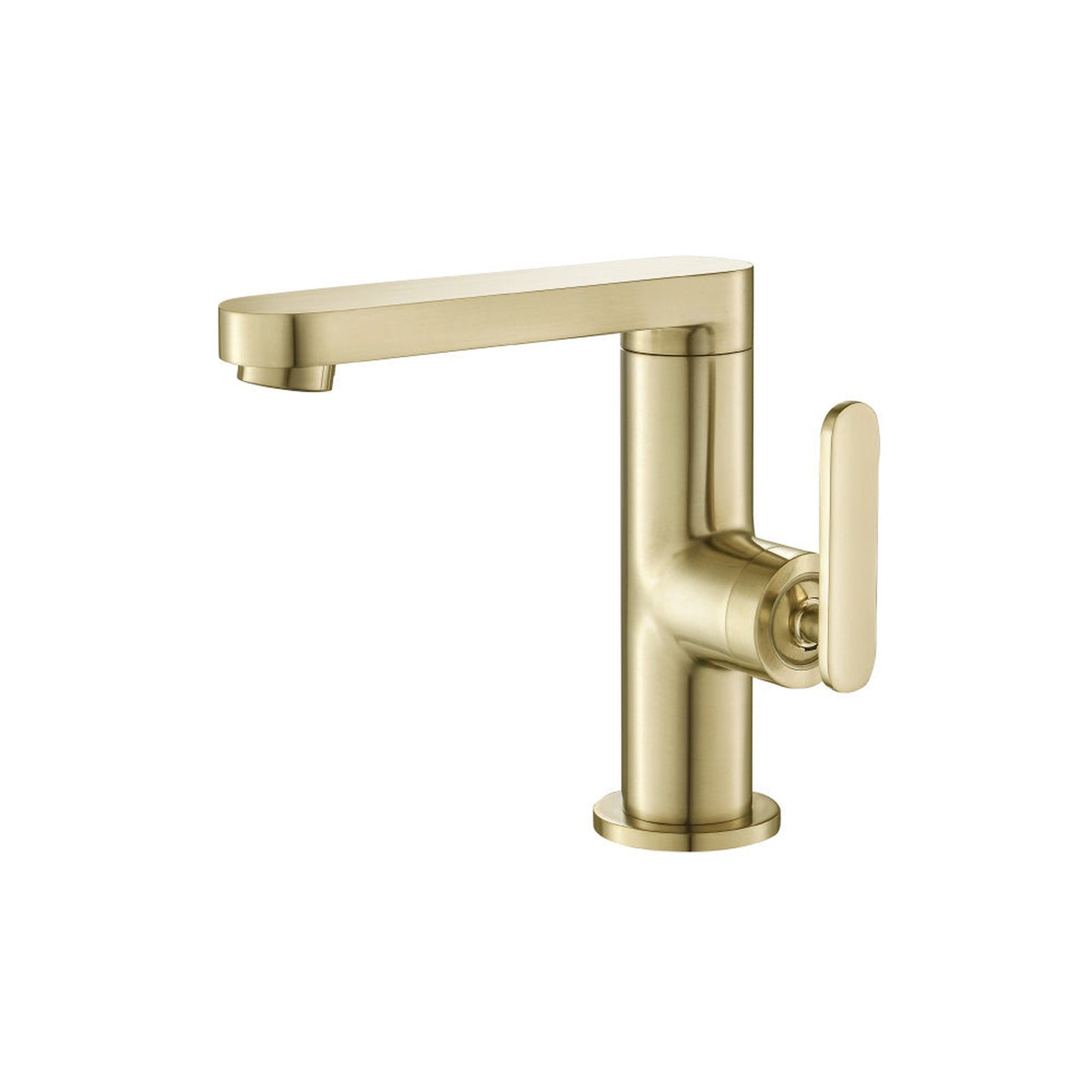 Flusso Faucets Serie 110 Satin Brass PVD Single Hole Bathroom Faucet