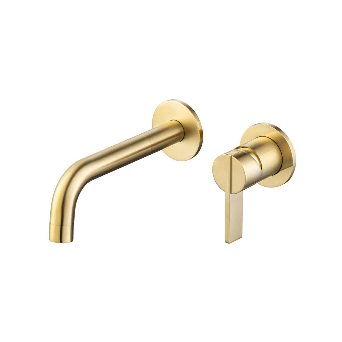 Flusso Faucets Serie 145 Satin Brass PVD Single Handle Wall Mounted Bathroom Faucet