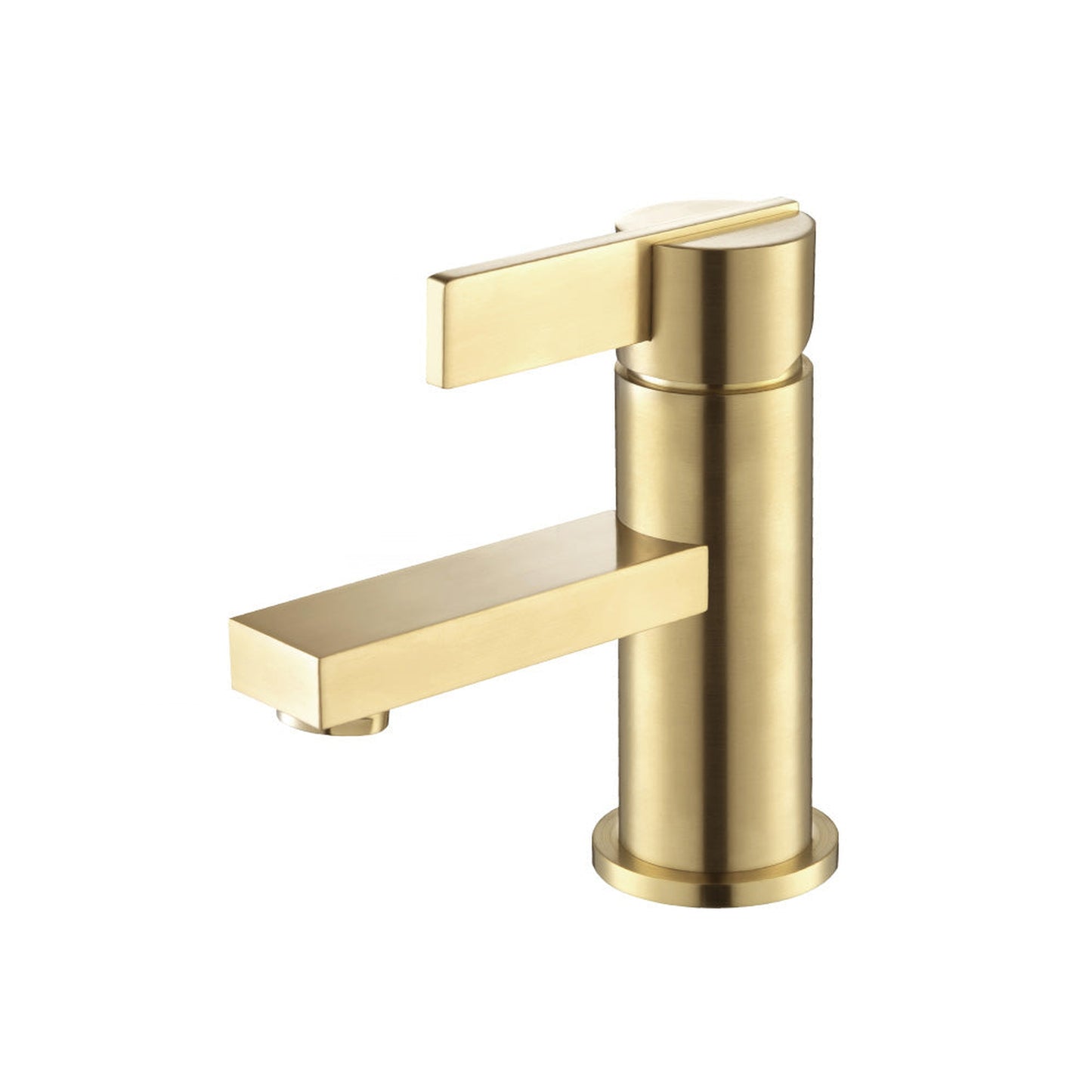 Flusso Faucets Serie 145 Single Hole Top Handle Bathroom Faucet in Satin Brass