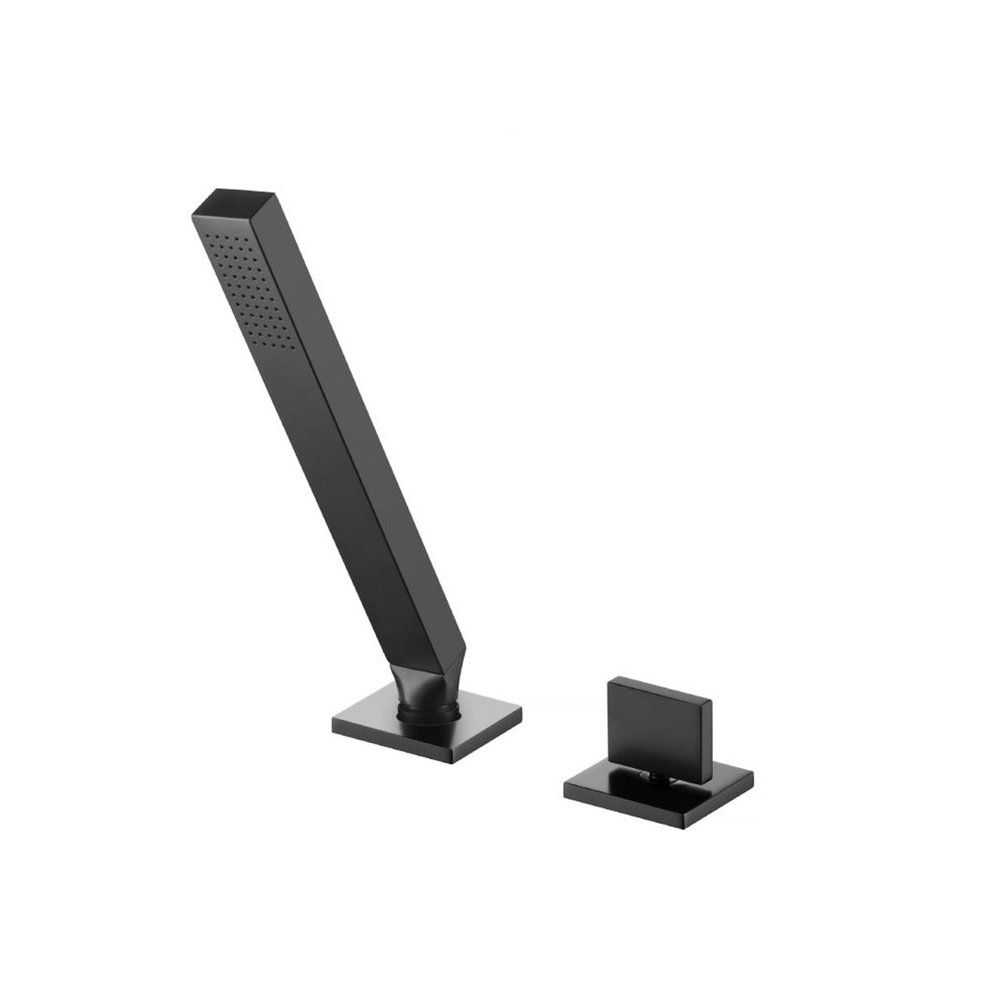 Flusso Faucets Serie 160 Deck Diverter With Holder and Hose in Matte Black