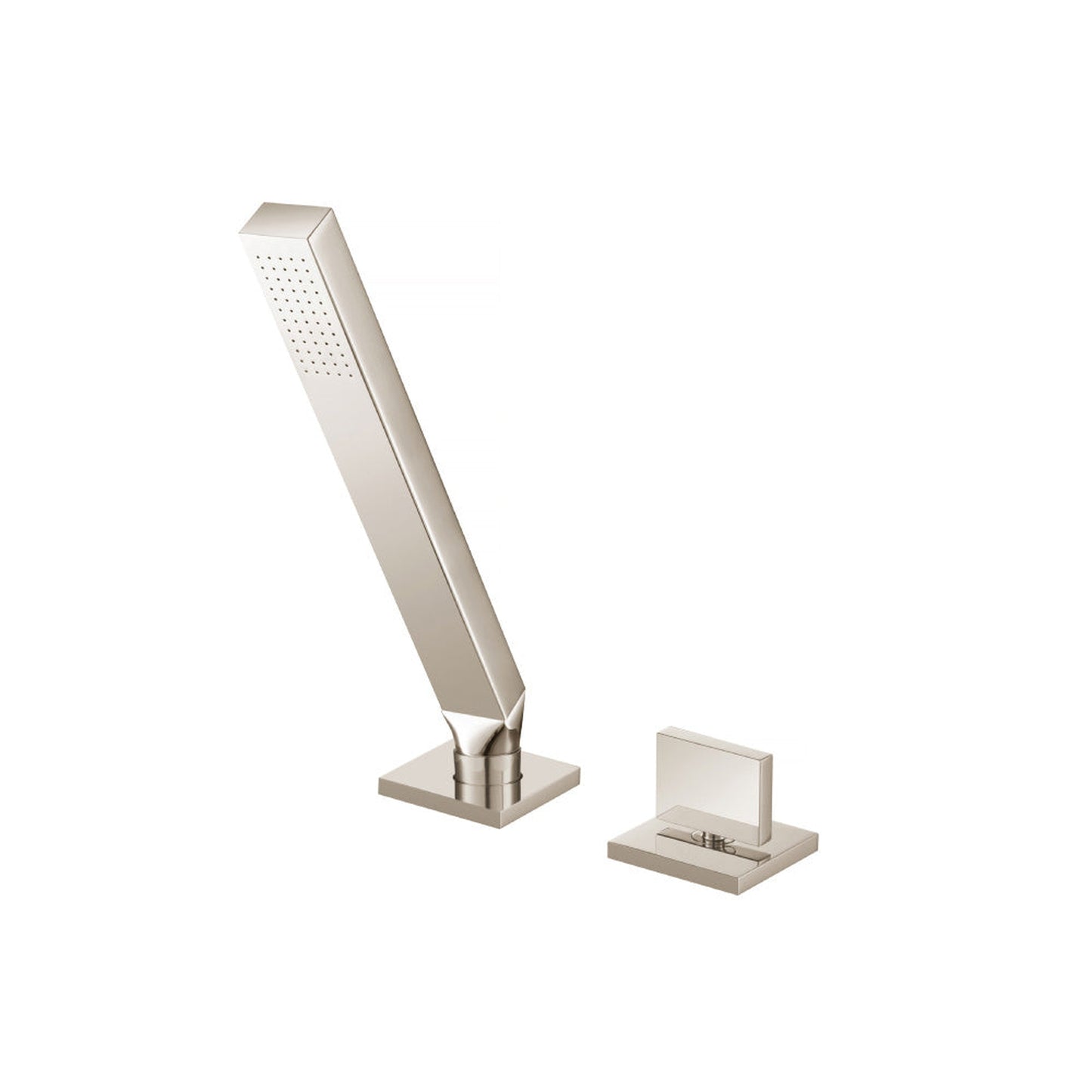 Flusso Faucets Serie 160 Deck Diverter With Holder and Hose in Polished Nickel