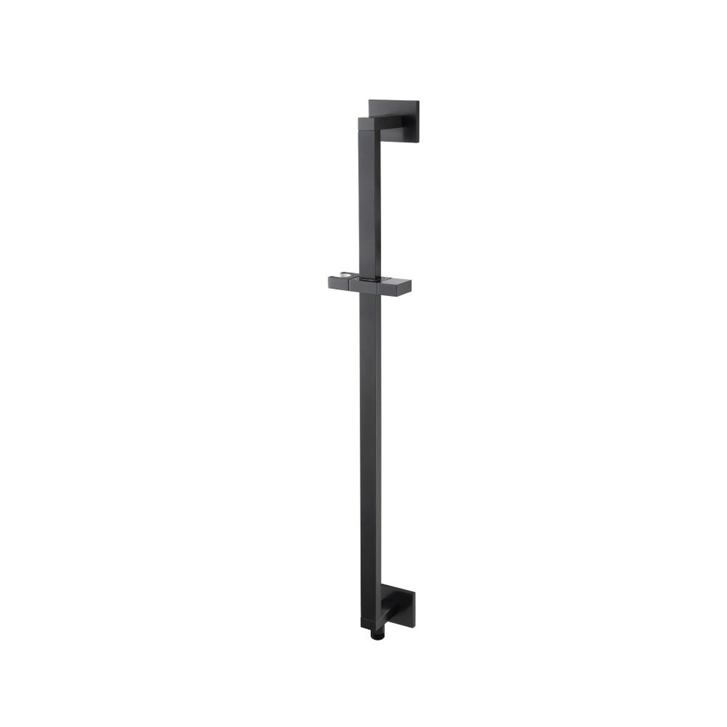 Flusso Faucets Serie 160 Shower Slide Bar With Integrated Wall Elbow in Matte Black