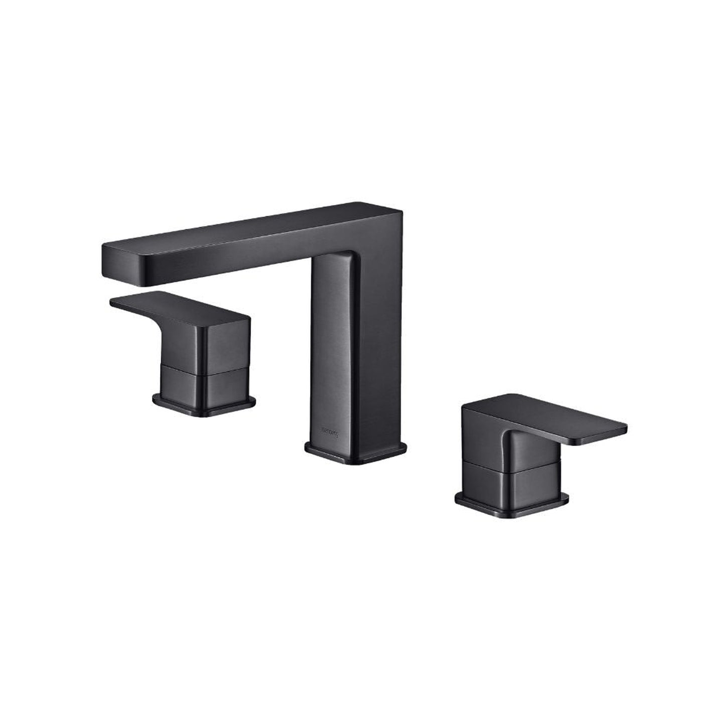 Flusso Faucets Serie 196 8" Widespread Three Hole Two Handle Bathroom Faucet in Dark Grey