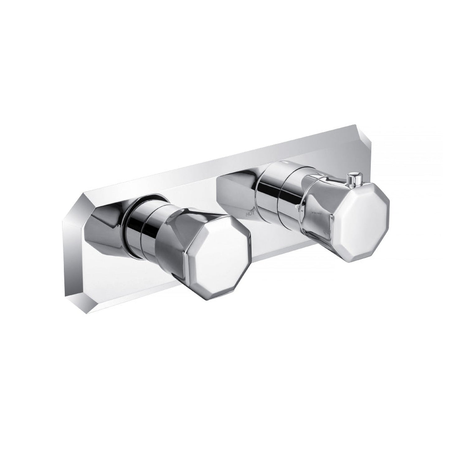 Flusso Faucets Serie 230 3/4" Single Output Horizontal Thermostatic Shower Valve and Trim in Chrome (230.2693CP)