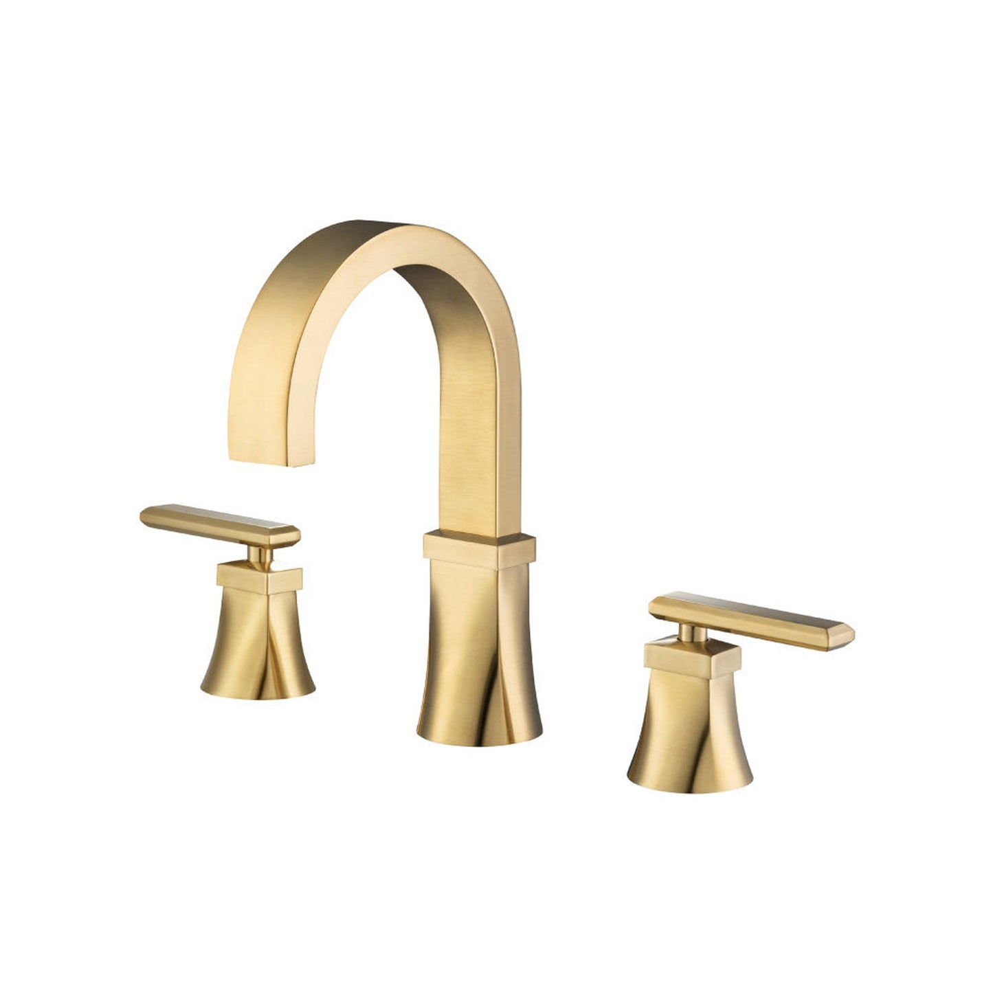 Flusso Faucets Serie 230 8" Widespread Three Hole Two Handle Bathroom Faucet in Satin Brass