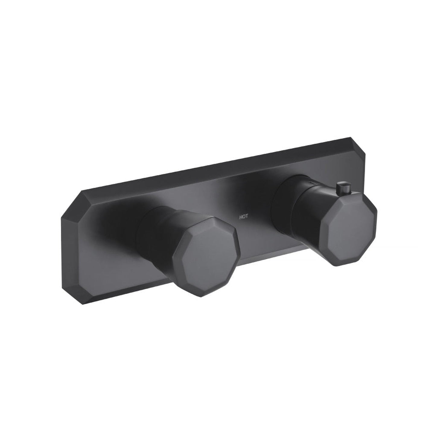Flusso Faucets Serie 230 Single Output Trim for Thermostatic Valve in Matte Black