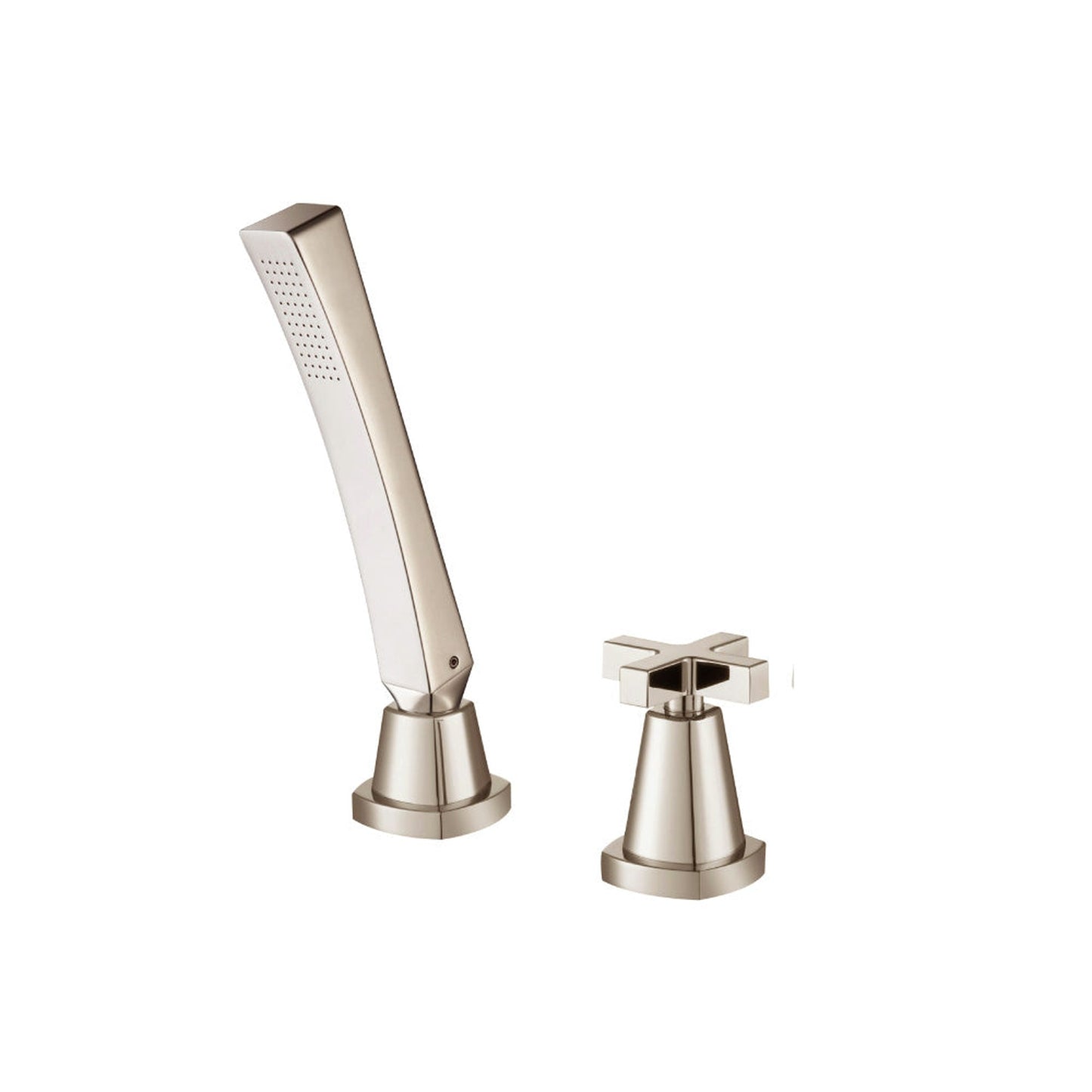 Flusso Faucets Serie 240 Deck Diverter With Holder and Hose in Polished Nickel