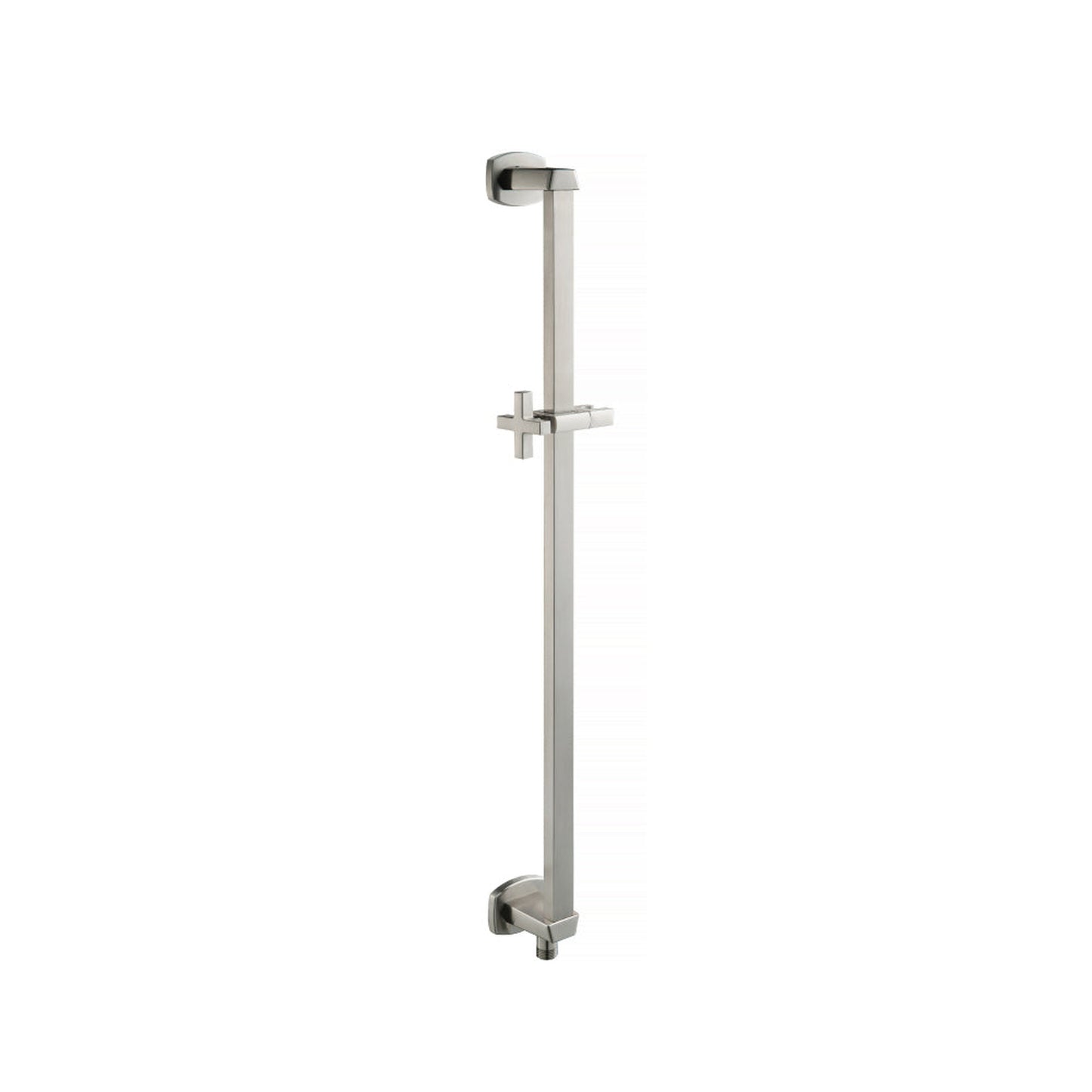 Flusso Faucets Serie 240 Shower Slide Bar With Integrated Wall Elbow in Brushed Nickel