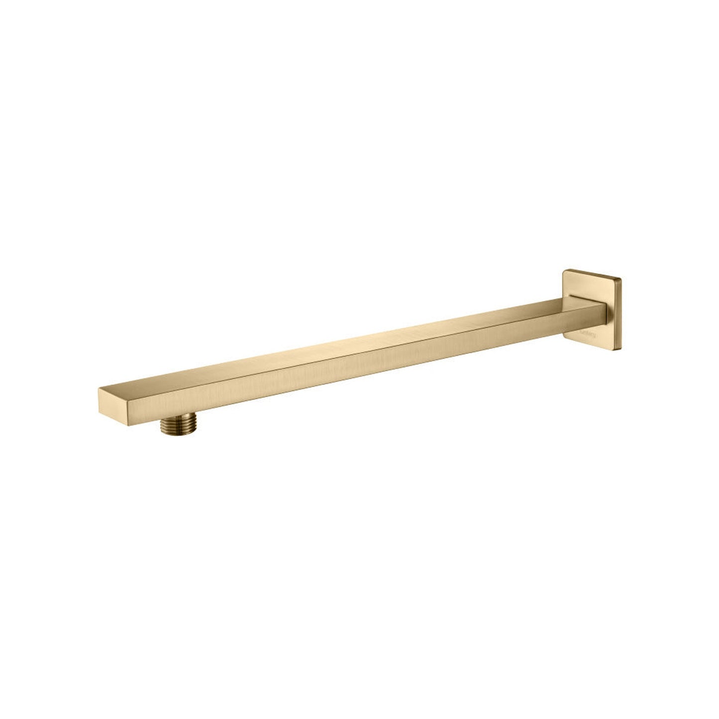 Flusso Faucets Universal Fixtures 15" Brushed Bronze PVD Wall Mount Shower Arm With Flange