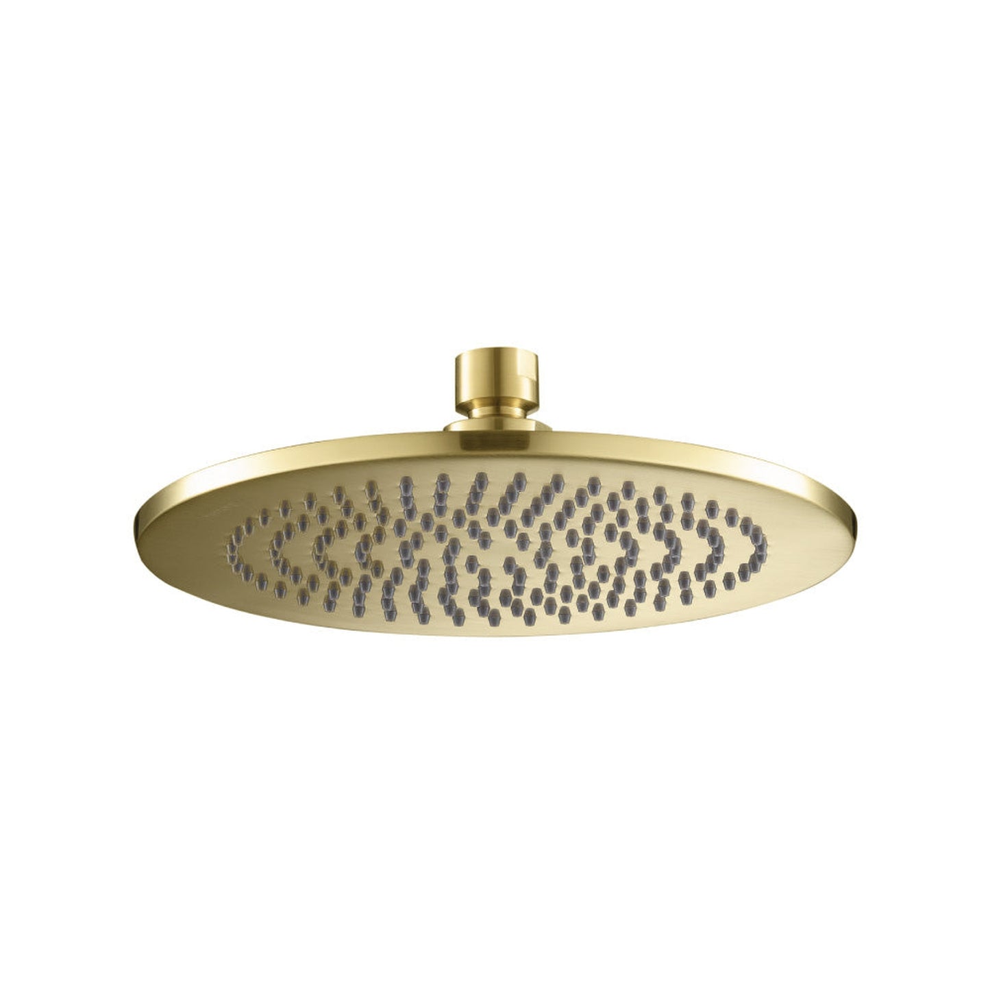 Flusso Faucets Universal Fixtures 8" Round Solid Brass Showerhead / Rainhead in Satin Brass