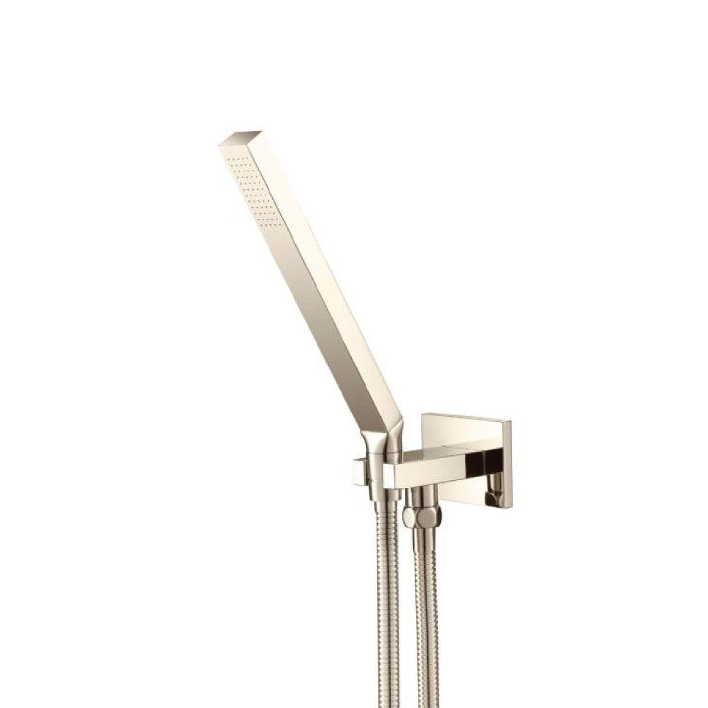 Flusso Faucets Universal Fixtures Hand Shower Set With Wall Elbow, Holder and Hose in Polished Nickel (HS1003PN)