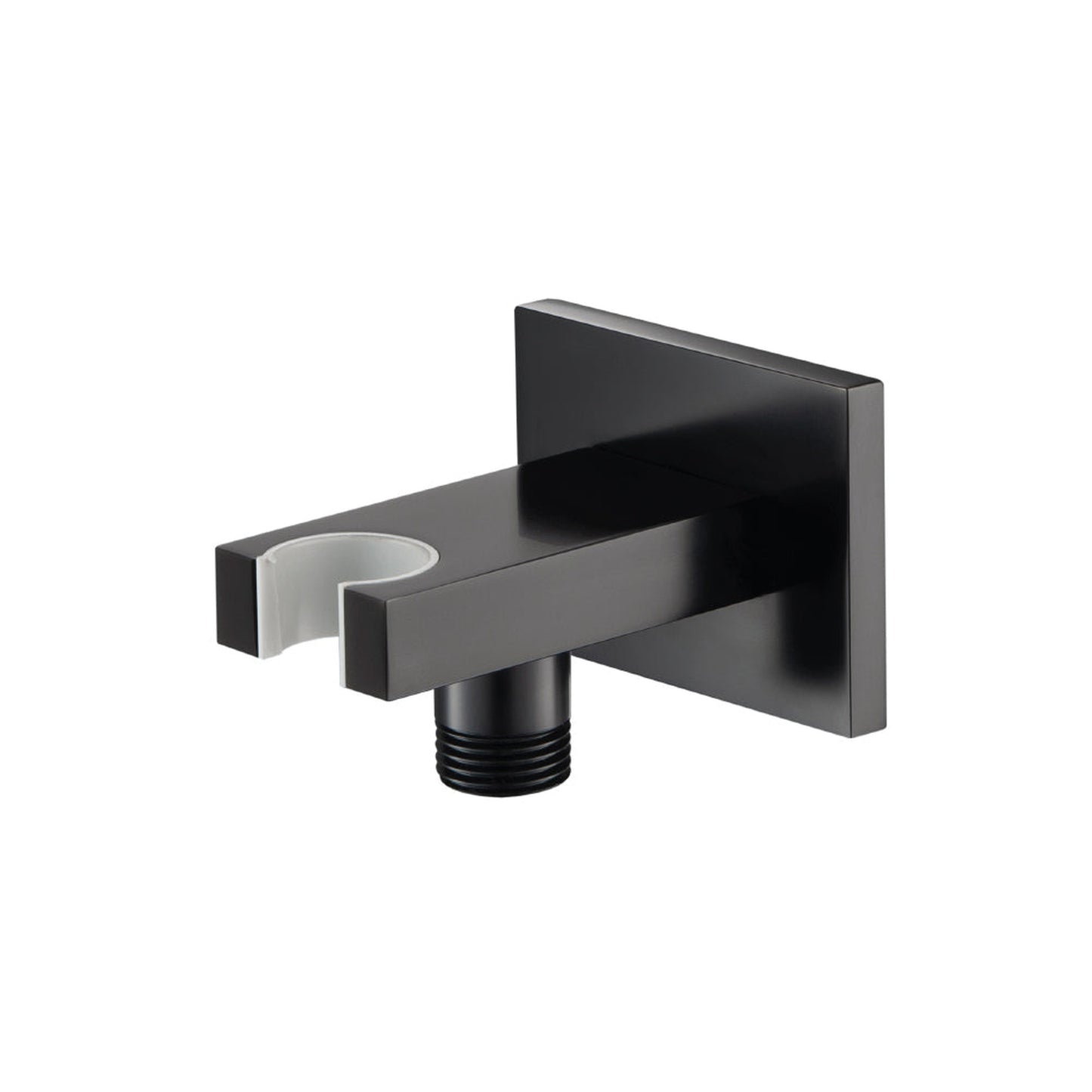 Flusso Faucets Universal Fixtures Wall Elbow With Combo Holder in Matte Black (HS8006MB)