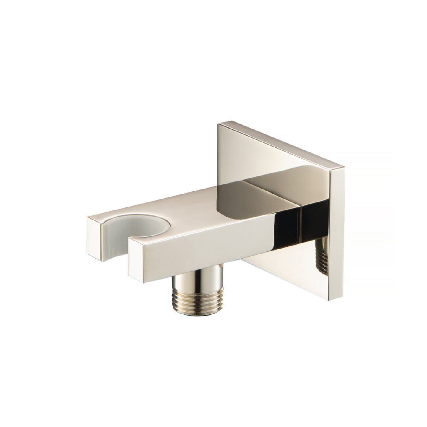 Flusso Faucets Universal Fixtures Wall Elbow With Combo Holder in Polished Nickel (HS8006PN)