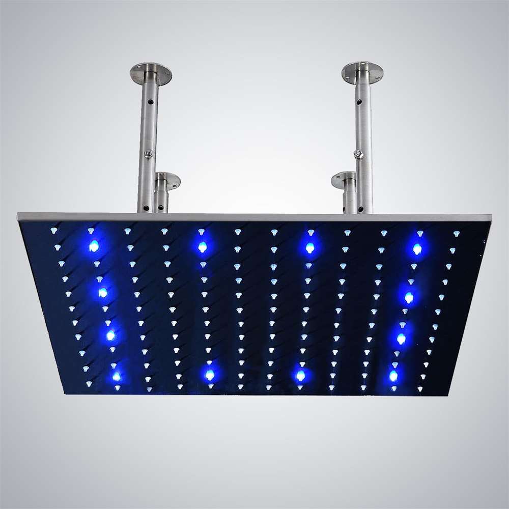Fontana 30" Color Changing LED Chrome Stainless Steel Rain Shower Head