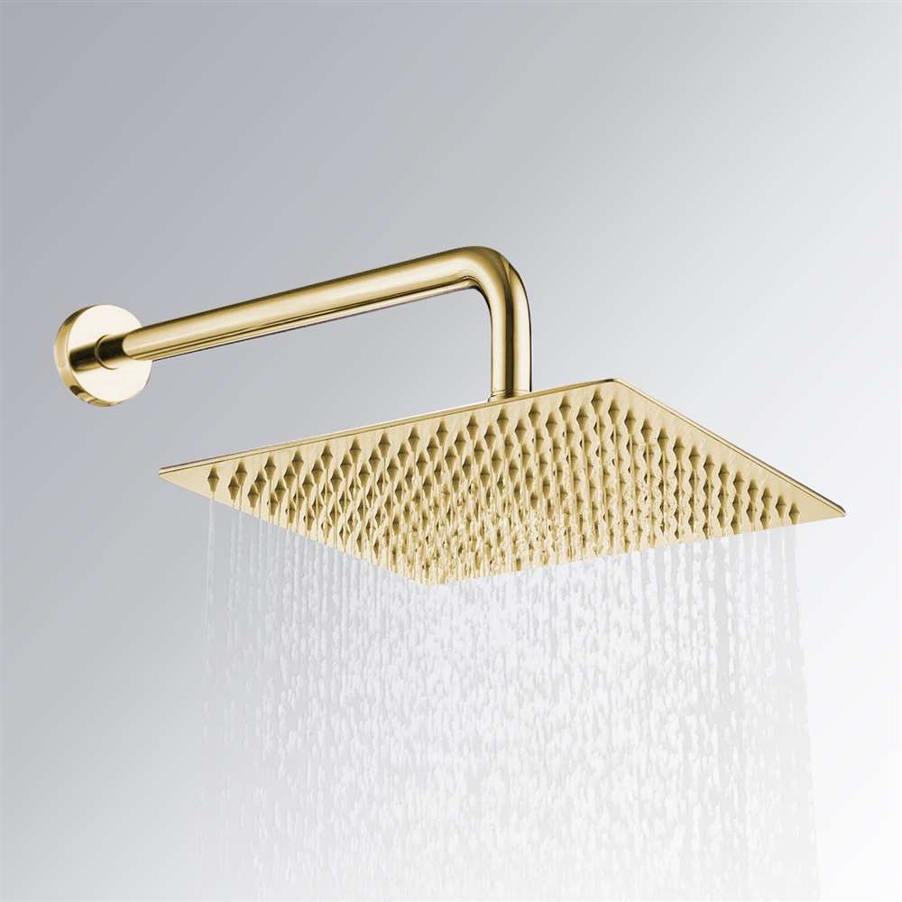 Fontana 8" 2.0 GPM Thin Square Brushed Gold Rainfall Shower Head