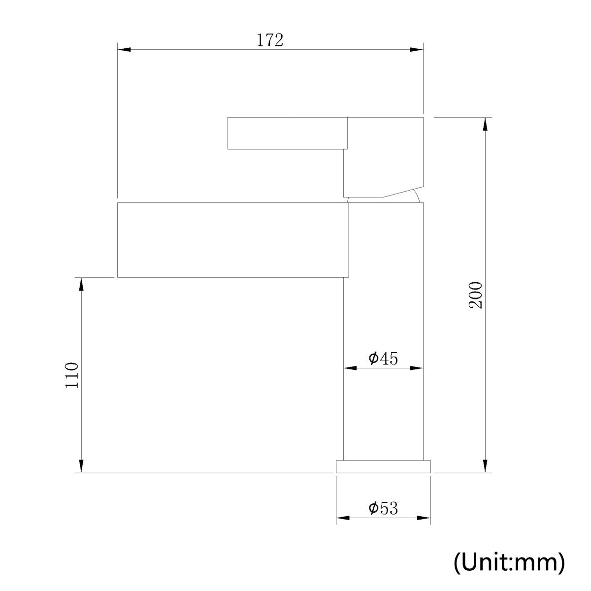 Fontana Ajaccio Single Handle Deck Mounted Matte Black Faucet