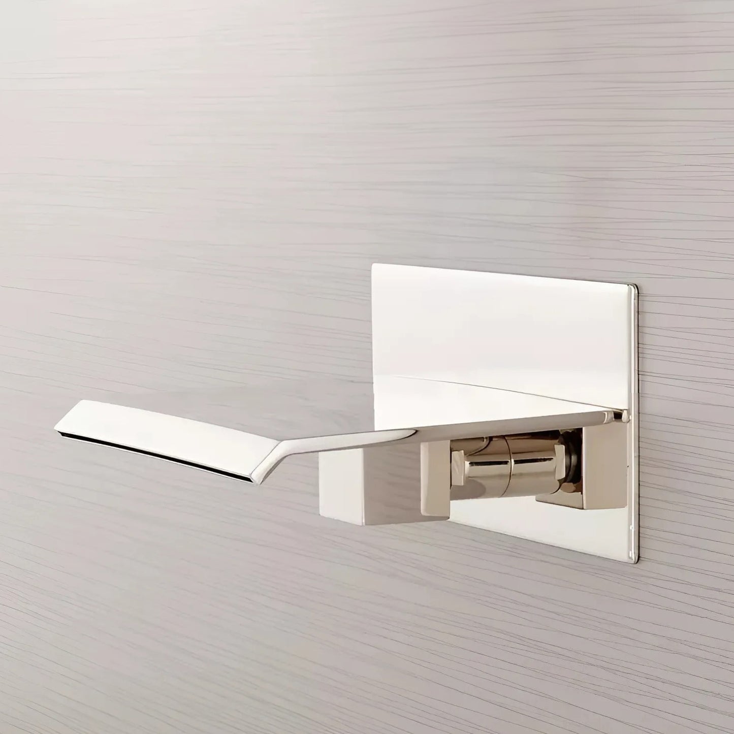 Fontana Avranches 10 GPM Touchless Wall Mounted Waterfall Polished Nickel Tub Faucet