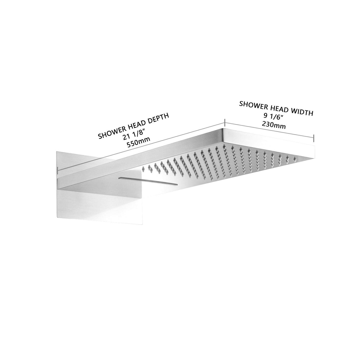 Fontana Compiegne 2.5 GPM Multi-Functional Matte White Wall Mounted Shower Head