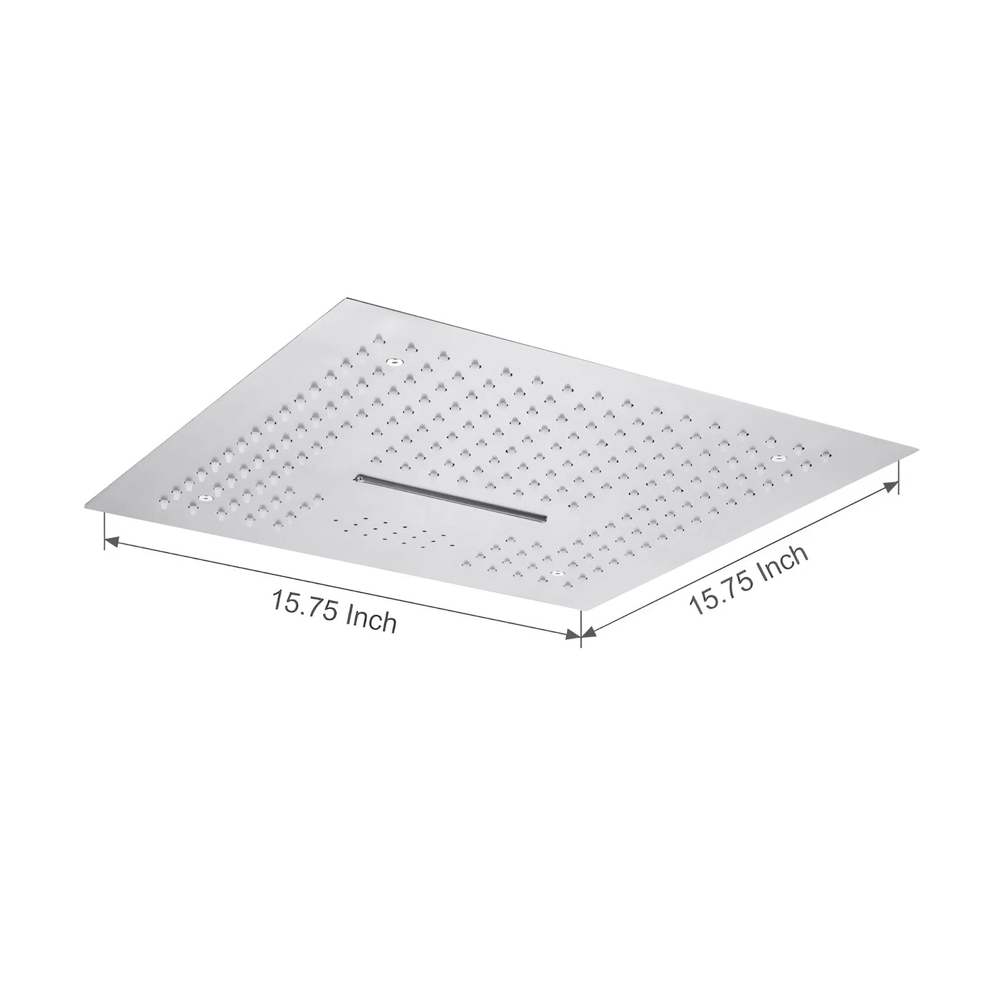 Fontana Cuenca 2.5 GPM Multifunctional LED Music Chrome Ceiling Mounted Shower Head