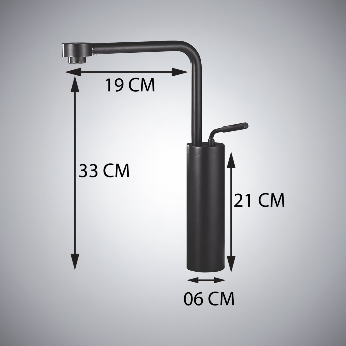 Fontana Denia Modern Single Handle Deck Mounted Gun Metal Gray Faucet