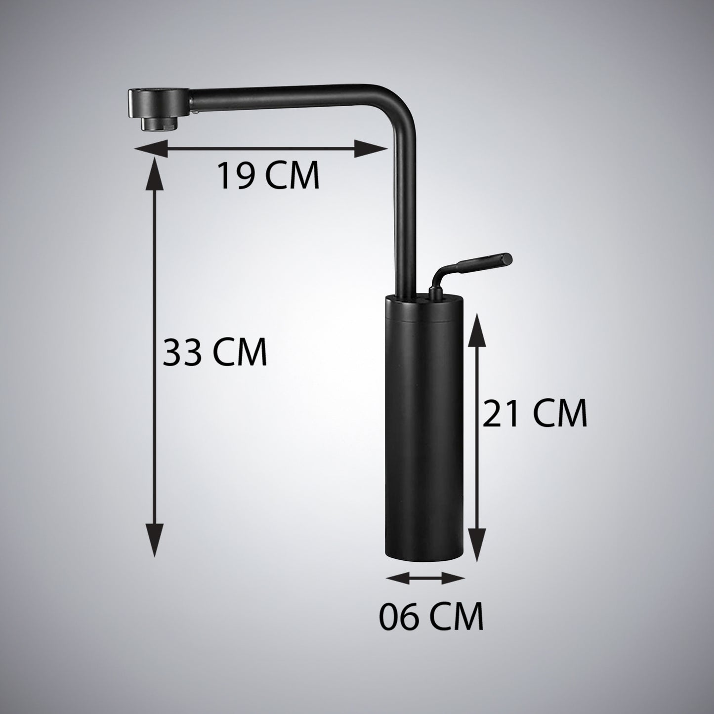 Fontana Denia Modern Single Handle Deck Mounted Matte Black Faucet