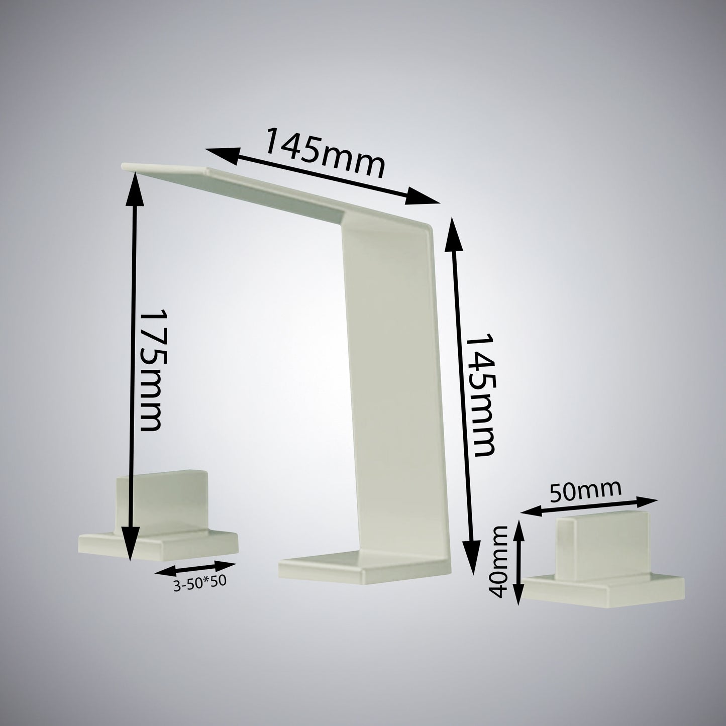 Fontana Duronia Deck Mounted Dual Handle Brushed Nickel Sink Faucet