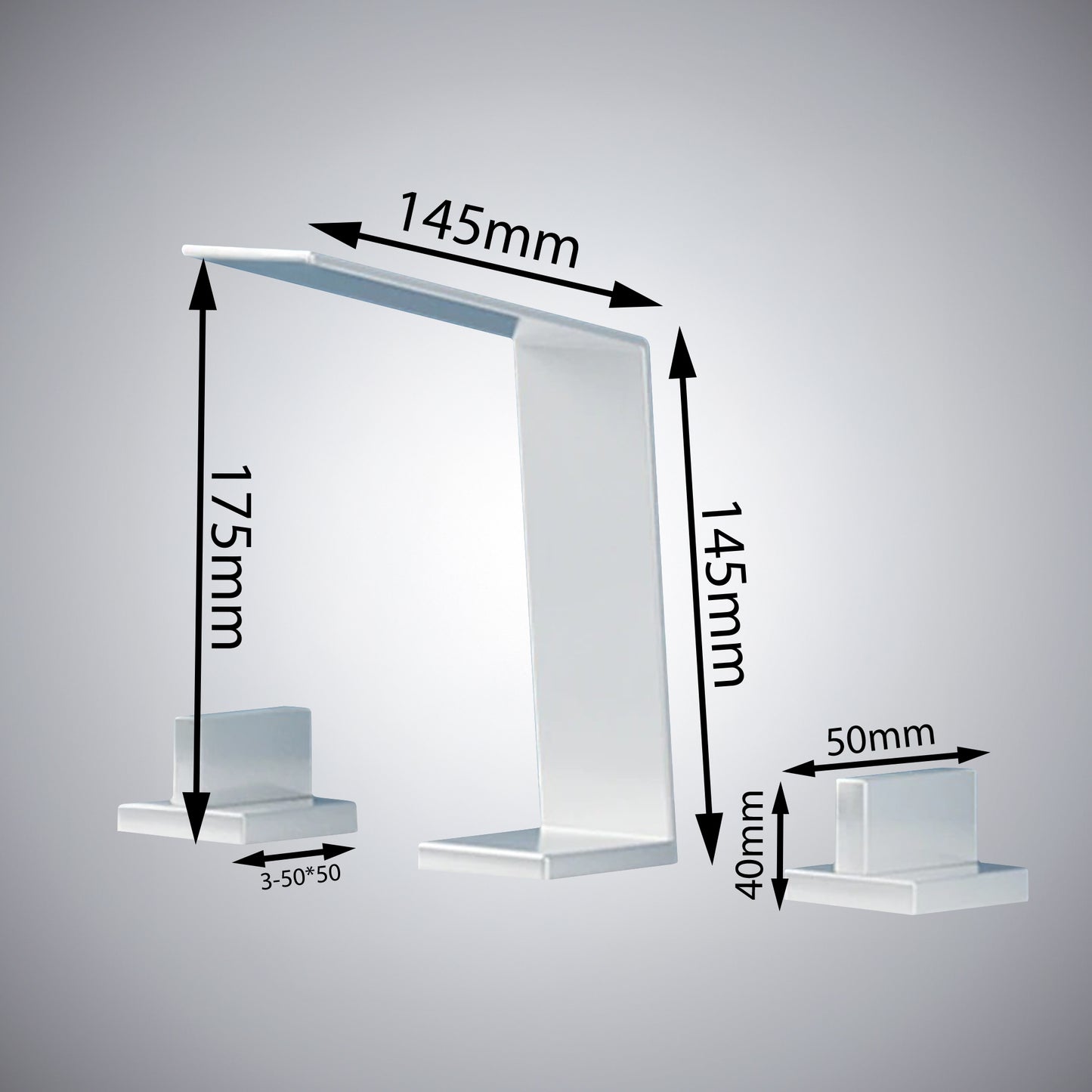 Fontana Duronia Deck Mounted Dual Handle Chrome Sink Faucet