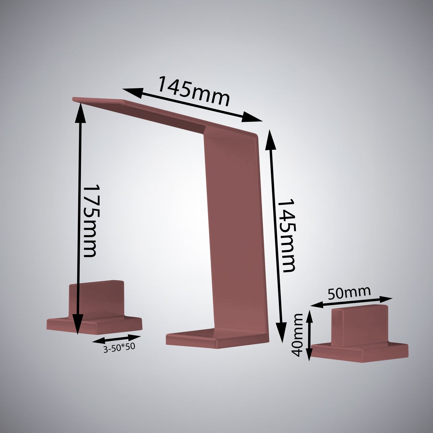 Fontana Duronia Deck Mounted Dual Handle Oil Rubbed Bronze Sink Faucet