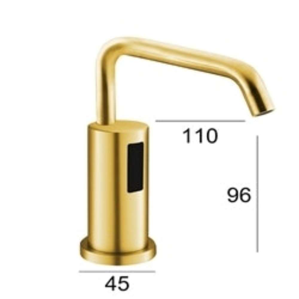 Fontana Geneva Touchless Motion Sensor Gold Faucet and Automatic Soap Dispenser