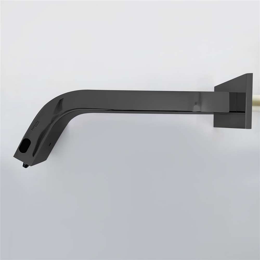 Fontana Le Havre 2 in 1 Wall Mount Touchless Light Matte Black Faucet and Soap Dispenser