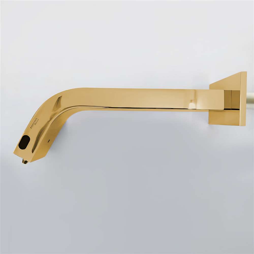 Fontana Le Havre 2 in 1 Wall Mount Touchless Polished Gold Faucet and Soap Dispenser