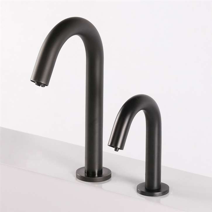 Fontana Marsala Touchless Motion Sensor Oil Rubbed Bronze Faucet and Automatic Deck Mount Soap Dispenser