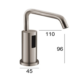 Fontana Melun Motion Sensor Brushed Nickel Faucet and Automatic Touchless Commercial Soap Dispenser