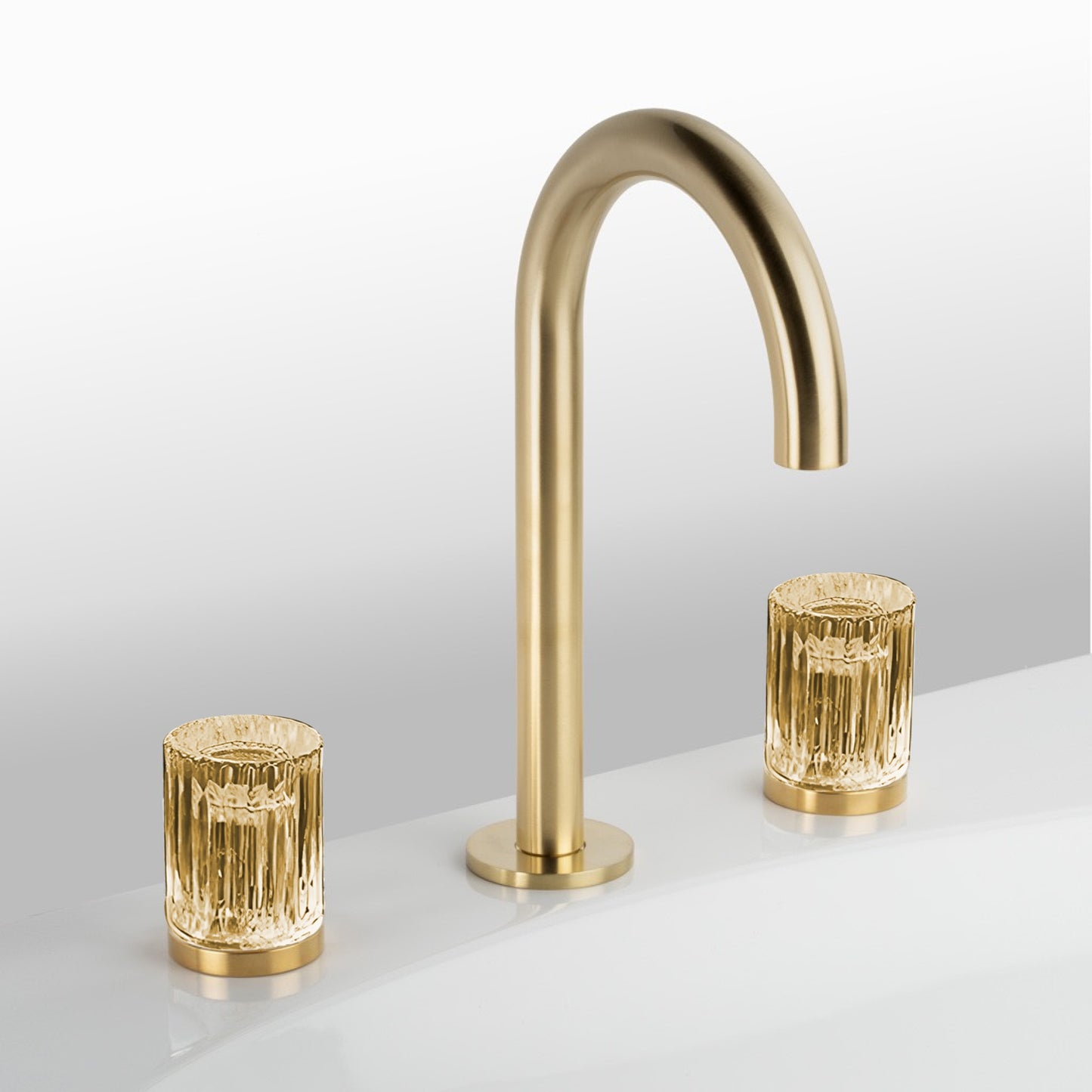 Fontana Mont De Marsan Dual Handle Brass Brushed Gold Widespread Faucet