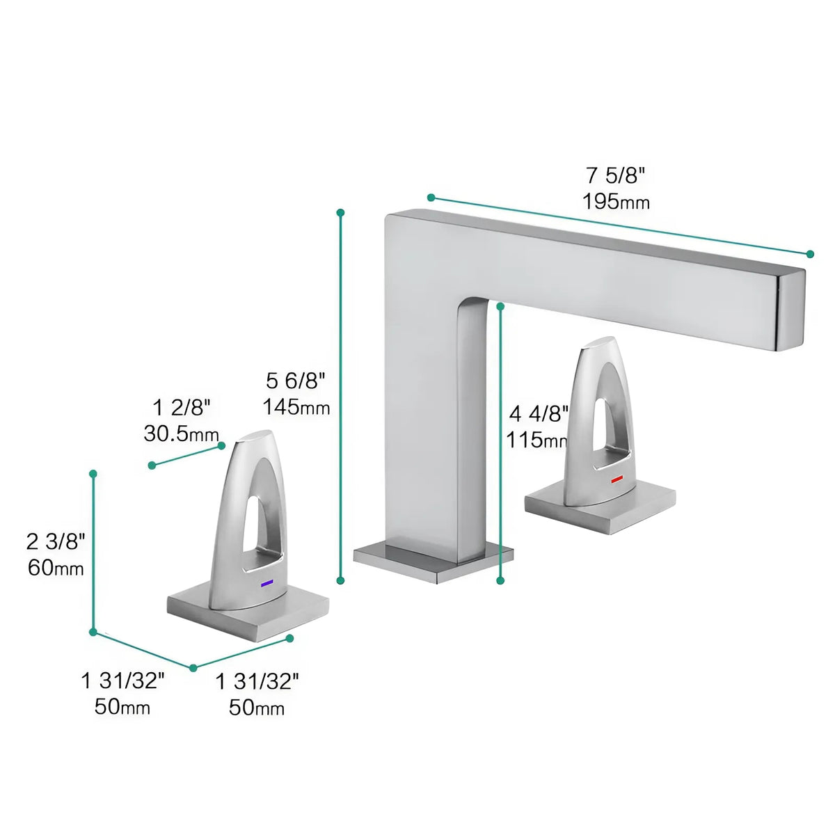 Fontana Orly Single Handle Deck Mounted Chrome Faucet