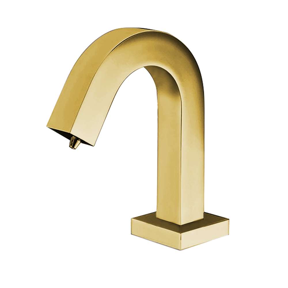 Fontana Pforzheim Touchless Automatic Sensor Brushed Gold Faucet and Liquid Soap Dispenser