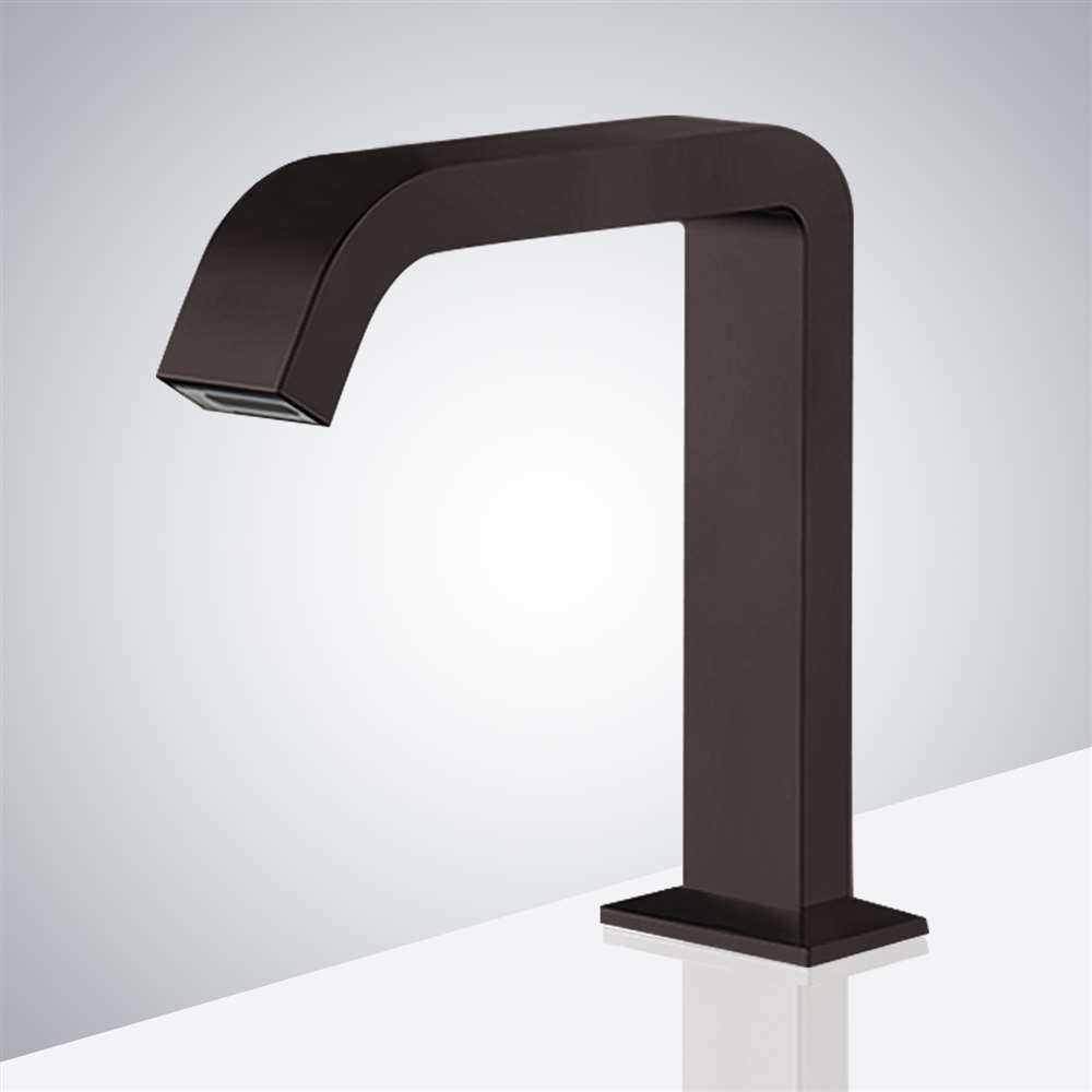 Fontana Pforzheim Touchless Automatic Sensor Dark Oil Rubbed Bronze Faucet and Liquid Soap Dispenser