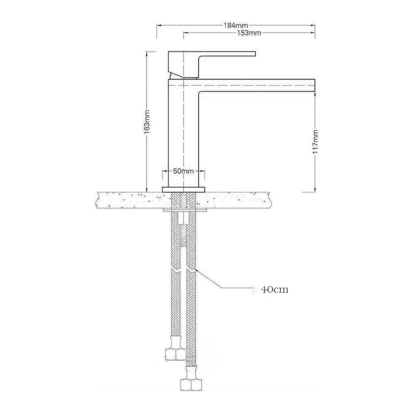 Fontana Seyne 1.2 GPM Thermostatic Waterfall Chrome Deck Mounted Basin Faucet