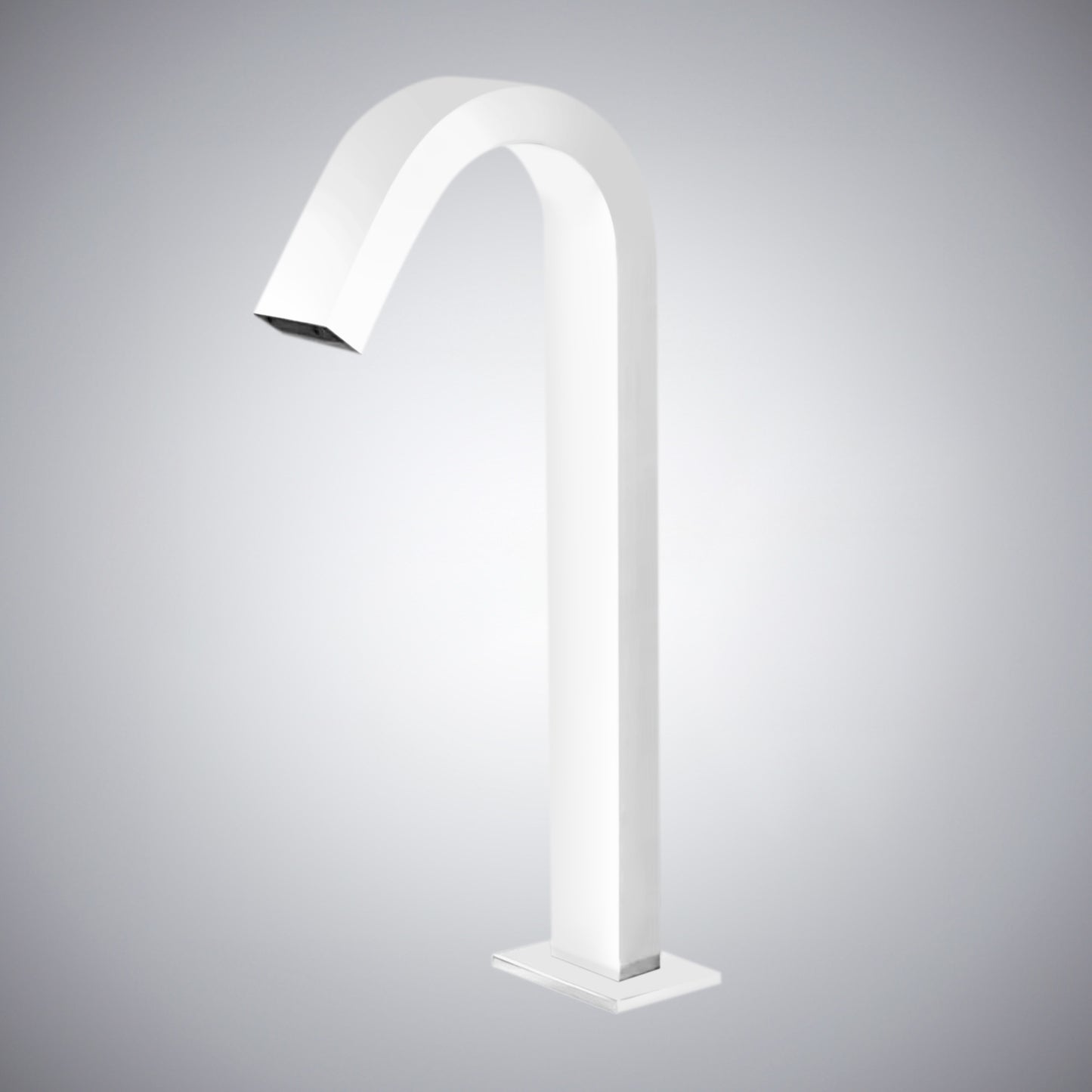 Fontana Tafalla Single Hole Automatic Smart Sensor Deck Mounted Matte White Waterfall Faucet