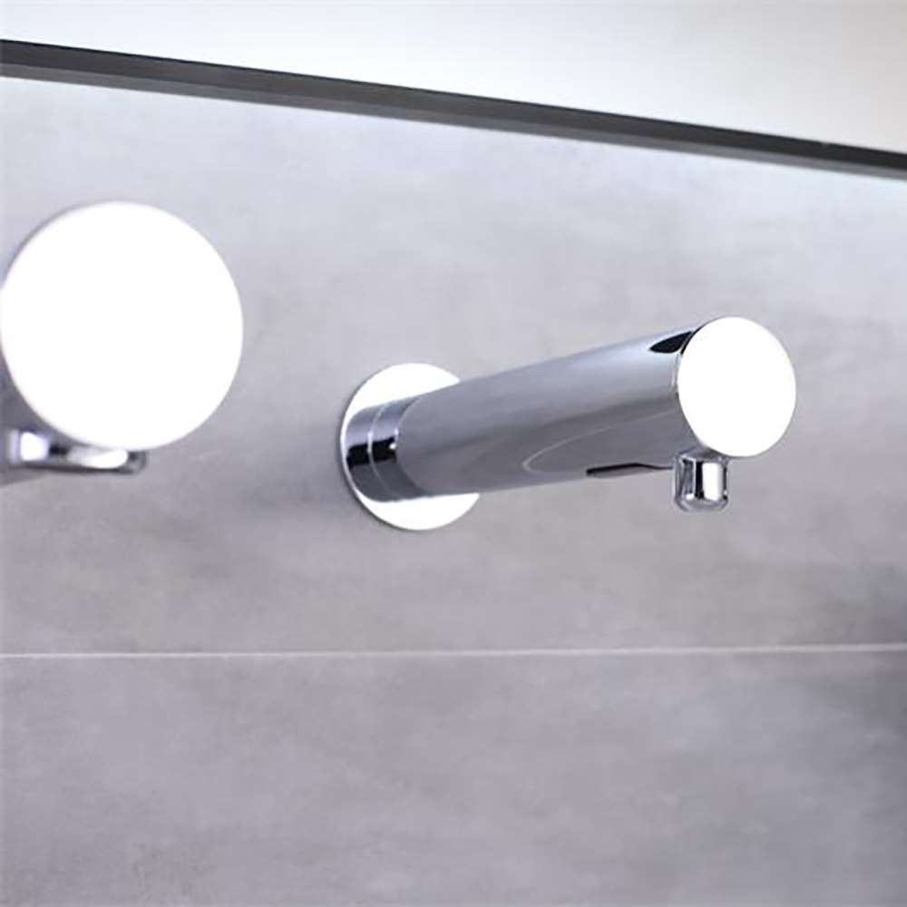 Fontana Venice Wall Mount Touchless Commercial Automatic Sensor Chrome Faucet and Soap Dispenser