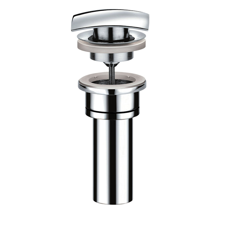 Fortis 5095500PC Polished Chrome Square Push and Seal Metallic Drain Assembly