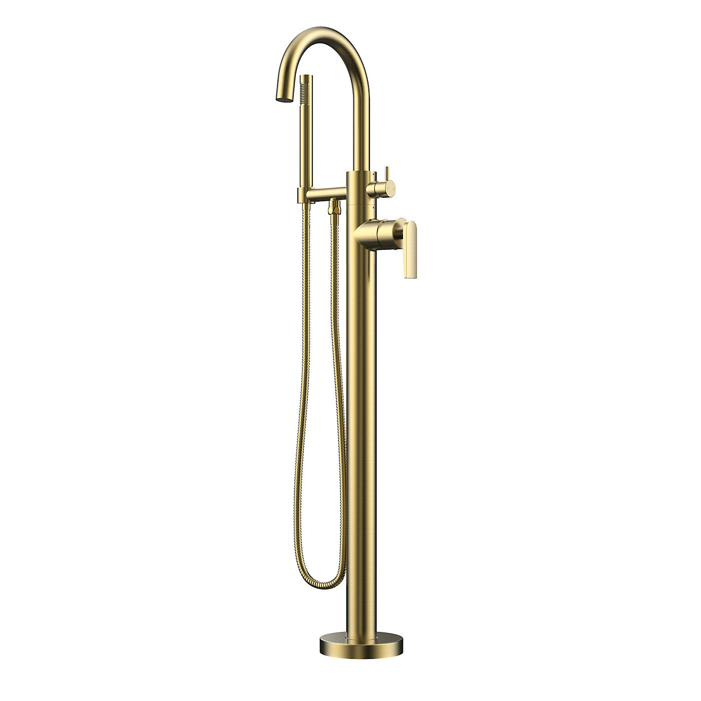 Fortis 601360CBG Vitrina Brushed Gold Solid Brass Single-Handle Floor-Mounted Tub Faucet With Shower Handle
