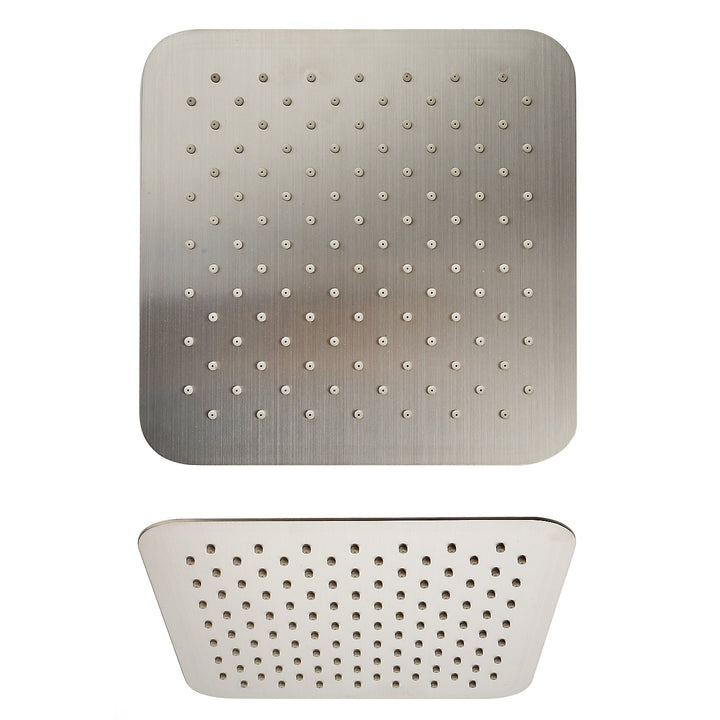 Fortis 94759S2CBN 12" Brushed Nickel Square Ultra-Thin Rainfall Shower Head