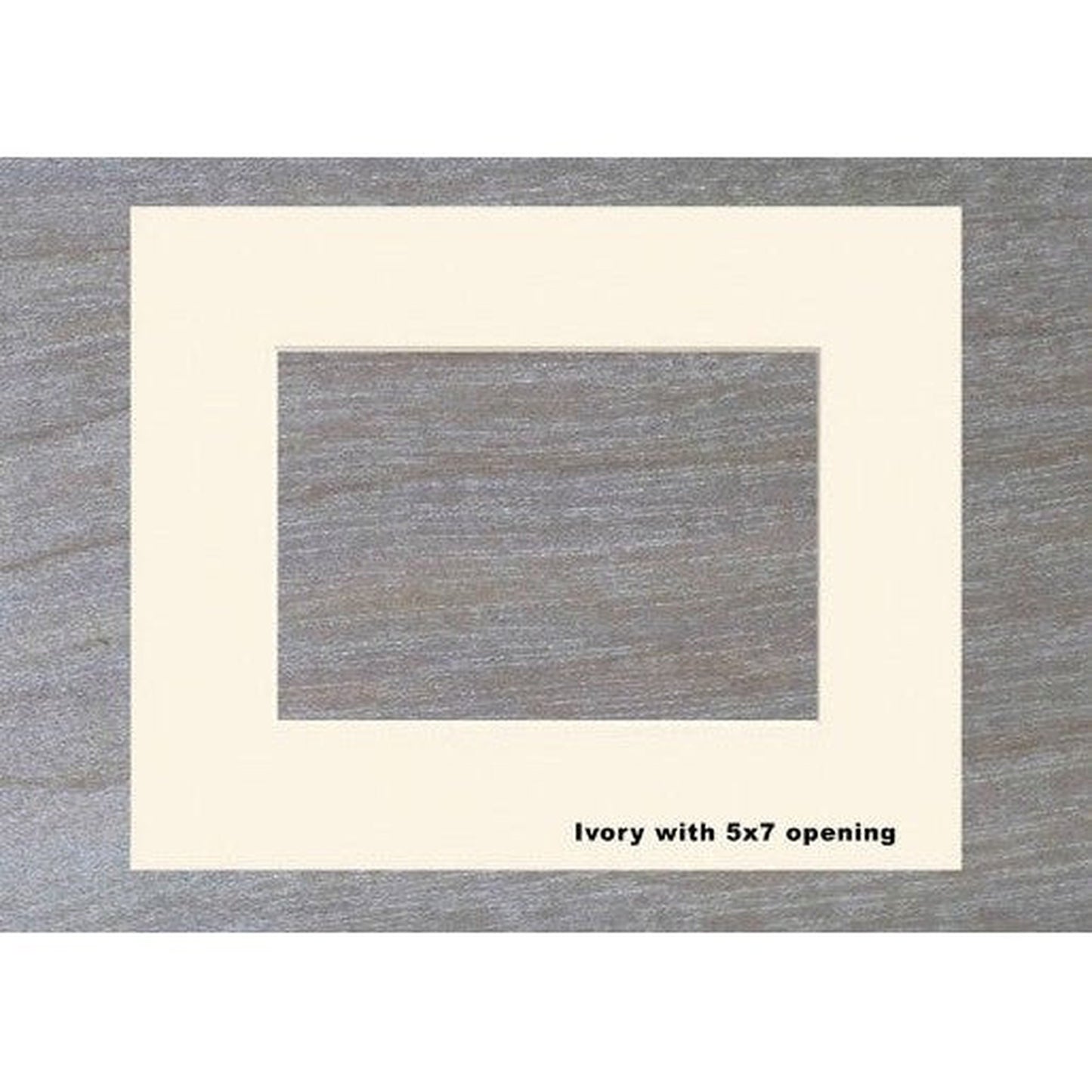 Fox Hollow Furnishings 14" x 11" White Compact Landscape Shaker Special 6" Depth Recessed Picture Frame Medicine Cabinet With Mirror and Ivory Matting